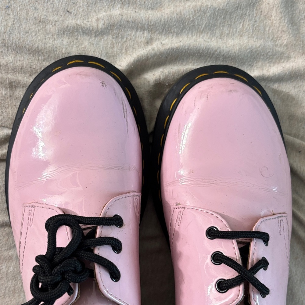 Dr. Martens Light Pink Patent Leather Oxfords - Picture 2 of 3